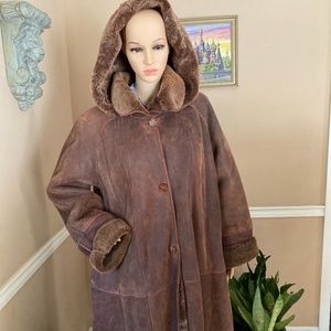 100%  Goan Mori Sheepskin Long Jacket/Coat